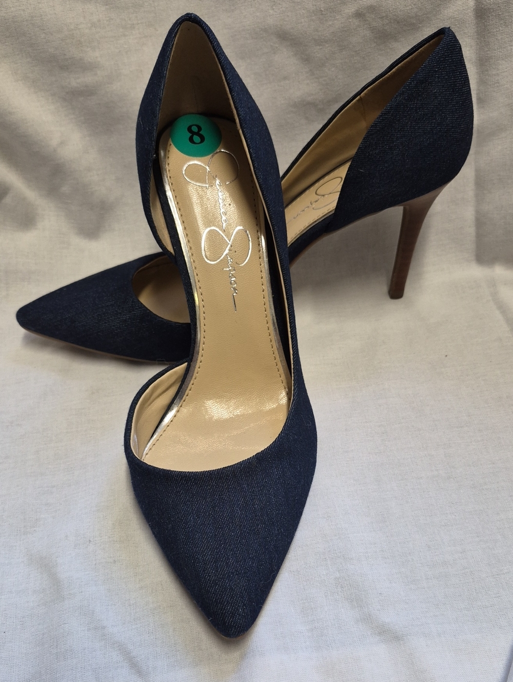 Jessica Simpson Livvy Dark Denim Pump Women's Size 8